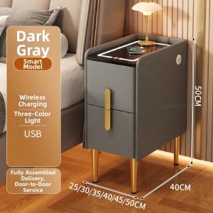 SAMEDREAM | Narrow Intelligent Bedside Table Lockable