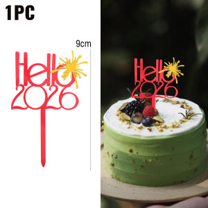 YESPERY 2026 Cake Topper Acrylic Festival Party Cake Decoration Chinese New Year Celebrating Sign for Cakes Cupcakes Desserts