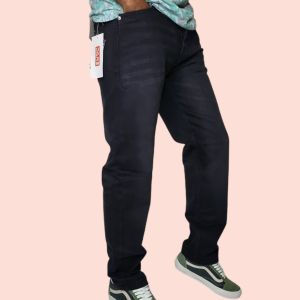 Mens Straight Cut Button Fly Denim Jeans Long Pants