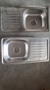 Stainless Kitchen Sink/ Lababo with Drain Plate & Drainer