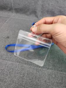 10 Set ID Card Holders & Lanyards Soft Waterproof Work Card Holder Transparent Label Access Card Holder Campus Exhibition Card