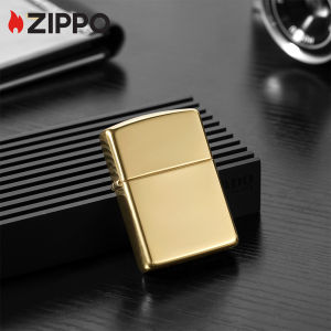 Zippo Armor High Polish Brass Pocket Lighter | ทองเหลืองโปแลนด์สูง ไฟแช็กไม่มีเชื้อเพลิงภายใน 169