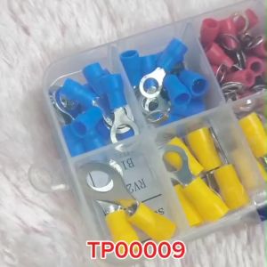 kimphat ชุดหางปลาหุ้มฉนวน ขั้วต่อหางปลา หางปลาต่อสายไฟ ข้อต่อสายไฟ ขั้วต่อสายไฟ หางปลาเสียบ หลายขนาด 102 ชิ้น 1 กล่อง