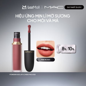Son kem MAC Powder Kiss Lip & Cheek Mousse | Bền màu ẩm mịn suốt 10H