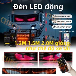 Đèn Nội Thất Ô Tô LED 2M Với Điều Khiển Từ Xa Bằng Ứng Dụng Tùy Chỉnh Văn Bản Họa Tiết Thiết Kế Mắt Quỷ Đèn Trang Trí Màn Hình Lớn