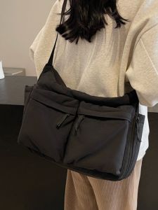 Large Capacity Crossbody Bag for Women Casual Commuter Nylon Single Shoulder Bag Autumn Winter New Style Student Class Cotton Coat Bag