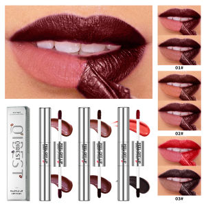 QIBEST Double Eneded Lip Stain Peel Off Long Lasting Waterproof Pink Lip Tint Transfer Proof Natural Lip Stain Tear Off Lipgloss