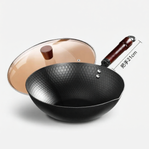 AMERCOOK | Non-stick Coating Free Cast Iron Wok