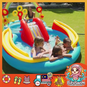 Play Center Children Toy Playground Inflatable Kids Swimming Pool Water Slide Kolam Mandi Gelongsor