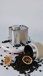 Factory Bag7 (50ใบ) บรรจุภัณฑ์เกรดอาหาร Fresh Breathing Iron Cans ใหม่ Coffee Bean Airtight Cans Outdoor Camping Tin Box