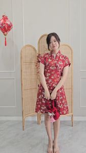 Lixiu Midi Dress Wanita Cheongsam Imlek CNY Orecca