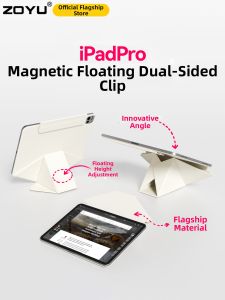 Zoyu | Height-Adjustable iPad Pro Case with Anti-Bending Rotatable Magnetic Split Dual-Sided Clip and Pen Slot