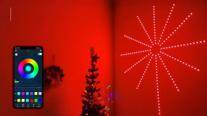 INXX fireworks Fairy Lights Christmas lights outdoor waterproof Decorations for Home Dream Color Lamp 5050 RGB Strip Lights Smart Flexible LED Firework Lights Music Sound Sync Lights with APP Remote Control DC 5V