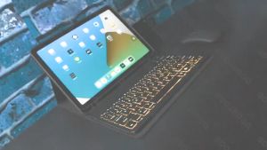 Keyboard & Mouse Keysky 10 Inch Backlit Wireless Bluetooth untuk iPa, Laptop & iPhone