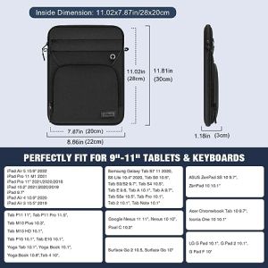 MoKo กระเป๋าสำหรับ iPad Air 5 10.9 นิ้ว - กระเป๋ามีสายใส่แท็บเล็ต iPad 9/8/7th 10.2 10.9 iPad Pro 11 M2 2022-2018 พร้อมพอร์ตไหล่และหูฟัง