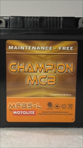 Champion Motorcycle Battery MFYB5-L ( 12N5-3B ) Maintenance Free