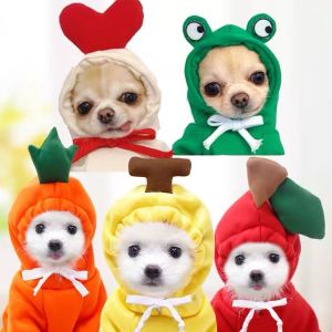 XS-XL Hoodie Pet Dog Costume Clothes Pet Coat Sweater (FROG APPLE CARROT WHITE RADISH DESIGN)