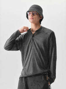 bluemonte | Áo Thun Dài Tay Lỏng Thoáng Từ Vải Linen Cho Mùa Hè