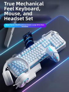 EWEADN | Gaming Keyboard Mouse Set Mechanical Feeling