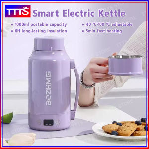 Portable Electric Kettle Thermal Insulation 1000ml Large Capacity Kettle 316 Stainless Steel Inner Shell Smart Constant Temperature Travel Household Boiling Kettle