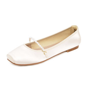 REEMOOR | Comfortable Retro Ballet Flats with Pearl Soft Sole and One-Strap