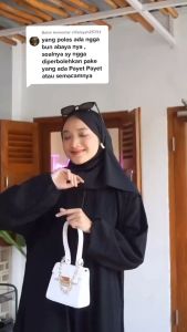 Abaya Arab Gamis Saudi Model Simple Maxi dress Abaya Saudi Wiru Lengan Kerut