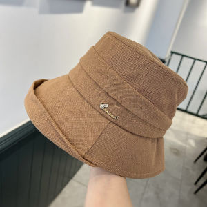 Sun Hat with Wide Brim Womens Spring Summer All-Matching Casual Sun-Proof and Breathable Bucket Hat Foldable Outing Face Cover Sun Hat