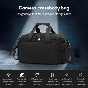 Universal Camera Bag Travel Camera Shoulder Bag for Camera Removable Dividers Water-resistant Shock-proof Nylon Bag