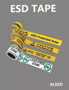 Warning Tape/ Disinfection green and red tape/ ESD warning tape - yellow color/ klesd