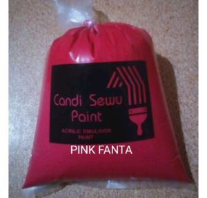 CAT TEMBOK KILOAN 1 KG WARNA PINK FANTA KWALITAS SUPER