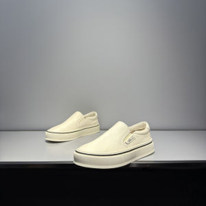 Japanese Style Thick Bottom Slip-On Casual Shoes Genuine Leather Lazy Man Shoes Low Help Spring Autumn New Style White Sneakers