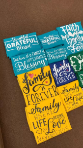 THANKFUL GRATEFUL BLESSED Family T-shirt sold per PIECE