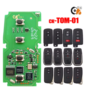 CK TOM Series Universal Key TOM-O-01 For Toyota RAV4 Hilux Land Cruiser Lexus RX350 Support 8A/4D Smart PCB Remote Circuit PCB