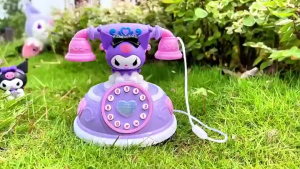 ~Dari KL~Mainan Telefon Dengan Cahaya Dan Lagu Kuromi Phone Mainan telefon kanak-kanak mainan Simulasi Telefon Mainan Pendidikan Telephone Toys With Light And Songs Kuromi Phone Mainan kids phone toys Simulation Phone Educational Toys