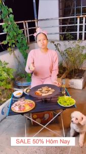 Chảo nướng đá không dầu Hàn Quốc size 34cm Ecoramic Chảo nướng thịt BBQ chống dính dùng được cho mọi loại bếp chính hãng