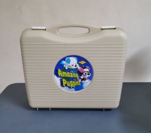 PLASTIC SCHOOL BAG / ATTACHE CASE TYPE BAG / AMAZING PUPPIES