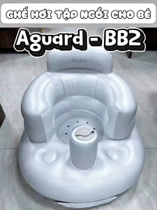 Ghế Hơi Tập Ngồi Cho Bé Ghế Ngồi Ăn Dặm Bơm Hơi Tự Động Chống Ngã Cao Cấp Phong Cách Hàn Quốc Aguard - BB2