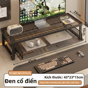 MUGG | Tủ Đựng Máy Tính Gắn Bàn Điều Chỉnh Chiều Cao Làm Mát Sắt Màu Đen