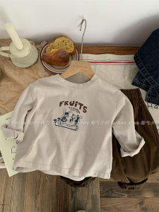 Trendy Long Sleeve T-Shirt for Boys And Girls Spring Autumn Korean Style Baby Clothes Casual Bottom Shirt Cotton Polyester