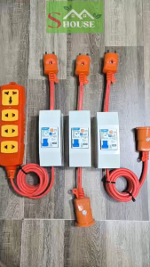 Bộ Chống Giật gồm Phích cắm CB Chống Giật và dây chịu tải cao cho Máy rửa xe Máy lọc hồ cá và Ổ cắm gia đình