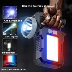 Đèn Pin Năng Lượng Mặt Trời Đa Chức Năng Đèn Pin LED Có Thể Sạc Lại Đèn Pin Có Độ Sáng Cao Đèn Cầm Tay Để Làm Việc Cắm Trại Sạc Năng Lượng Mặt Trời Chống Nước