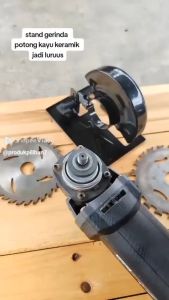 Adaptor Gerinda Ke Circular Saw Cover Gerinda Set Dengan Alas DIY Plat Tebal Pengaman Gerinda Duduk Adapter gerinda Ke Circular saw Set