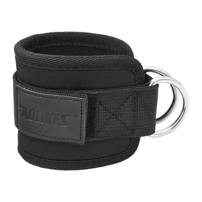 AOLIKES Adjustable Padded Ankle Wrist Cuffs Padded Straps D-Ring Glute Kickback for Cable Machine Ideal for Glutes Exercises