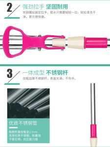 Water Absorbent Sponge Mop Head Foldable Hand Free Washless Durable Stainless Steel Handle Quick Drying for Household Cleaning