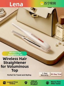 LENA | Lena Wireless Portable Mini Hair Straightening Iron Padded Hair Root High Cranial Top Device Travel Friendly Hairdressing Tool
