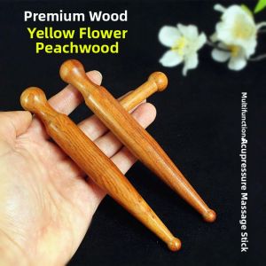 Full-Body Universal Yellow Rosewood Point Finding Rod Tendon Release Massage Meridian Foot Therapy Massager Acupoint Rod