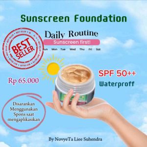 Sunscreen Foundation NLS Skin care(free spons jari) Original 100% BPOM RI aman bumil busui bisa COD