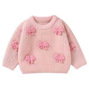 Cute Spring Autumn Baby Girls Knit Outfit Set