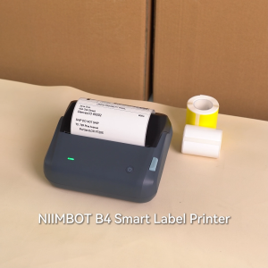 NIIMBOT B4 Thermal Label Printer Bluetooth Portable Inkless Printing 0.78–4.25in Label Maker Office File QR Barcode Logistics Waybill Express Label Machine