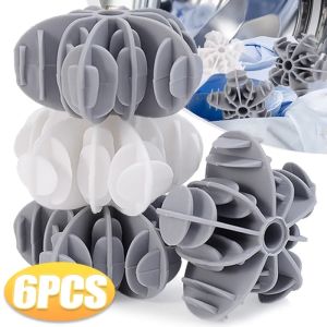 Polocat 1-6pcs Silicone Laundry Balls Reusable Anti-winding Anti-tangle Clothes Cleaning Ball Washing Machine Pet Floating Hair Remover Catcher